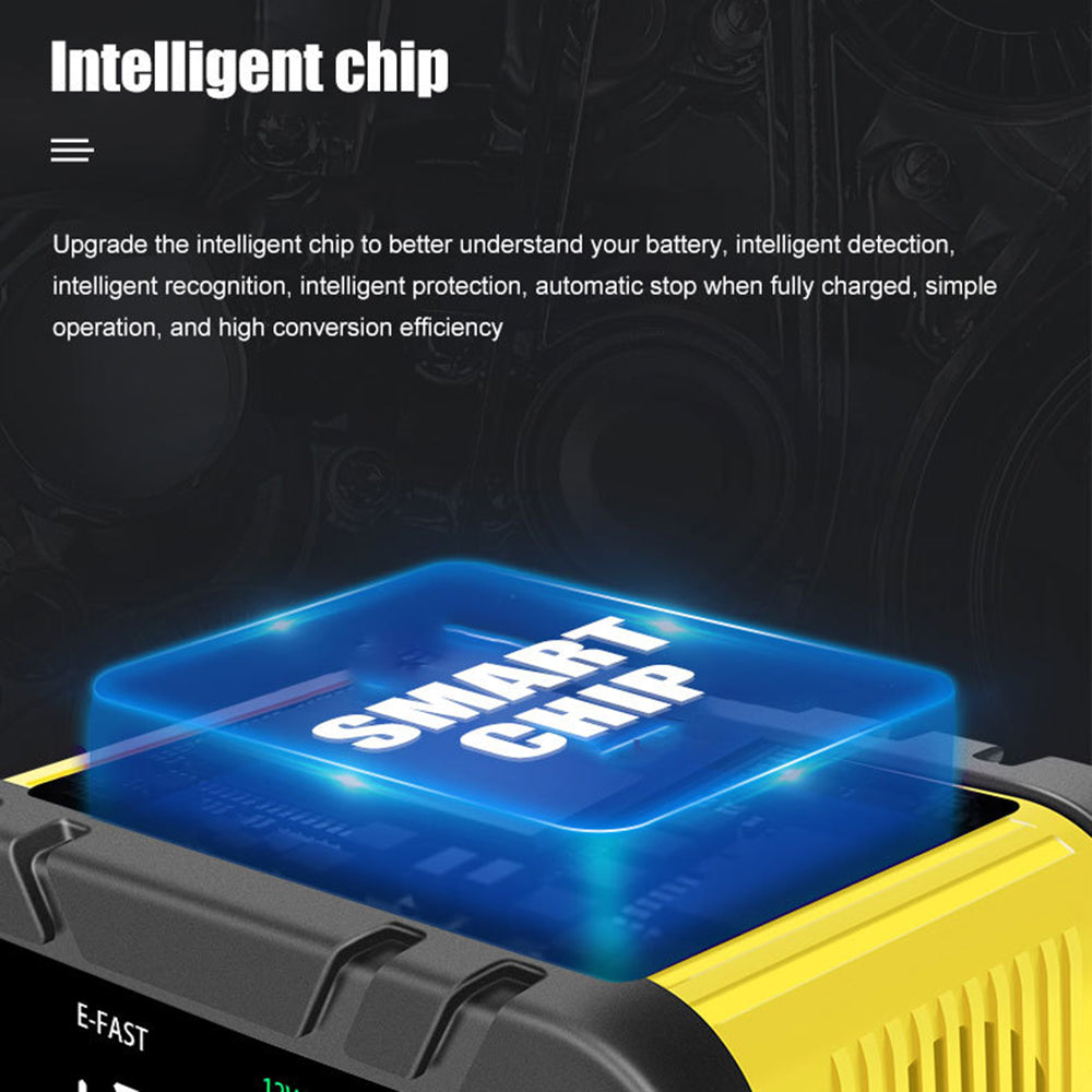 E-FAST TK-1200 Portable Car Battery Charger 7-Stage Automatic Charger E-FAST TK-1200 Portable Car Battery Charger 7-Stage Automatic Charger